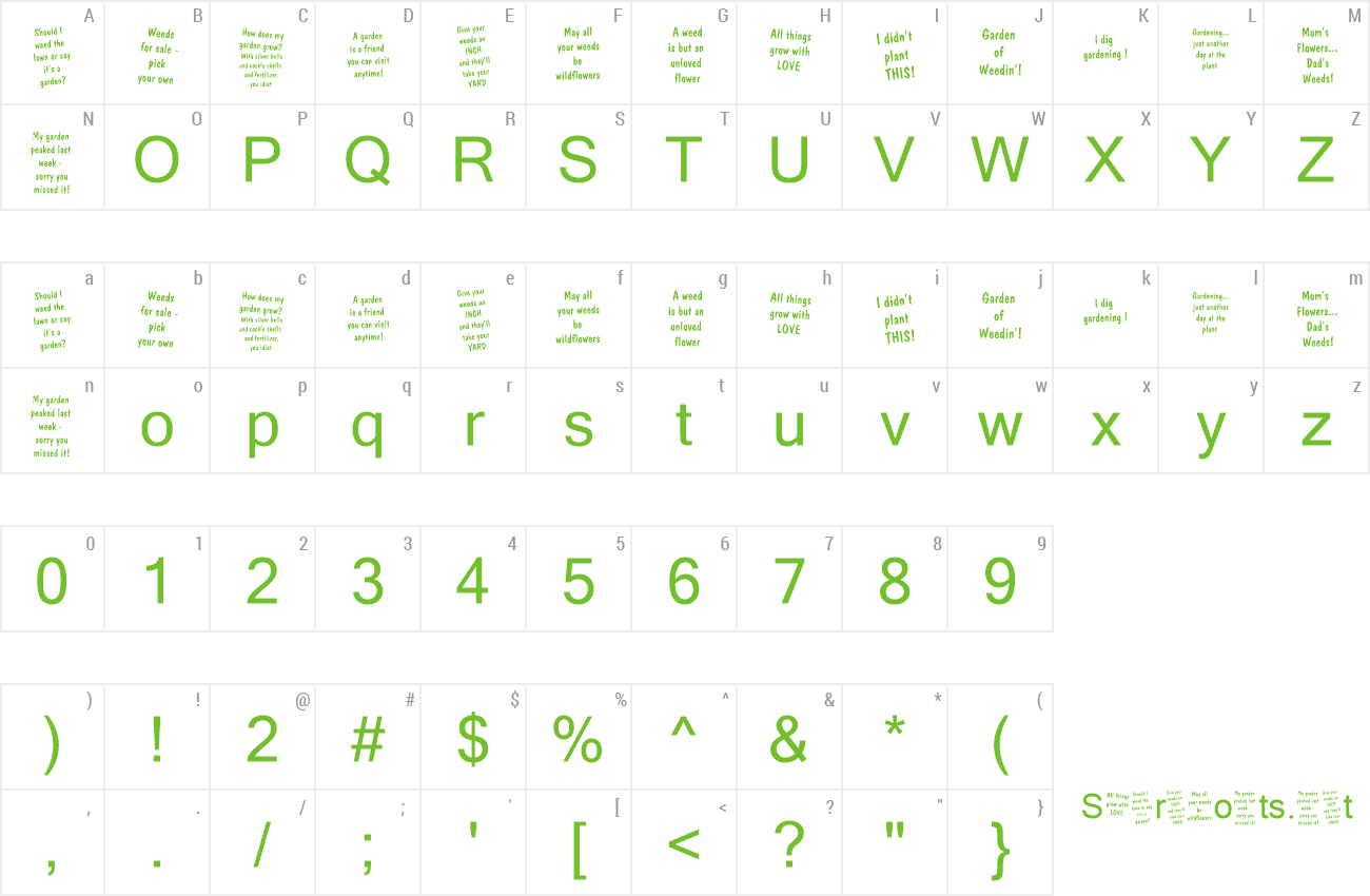 Font KR Gardenz preview